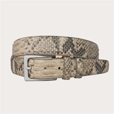 Refined Python Belt Mud Beige