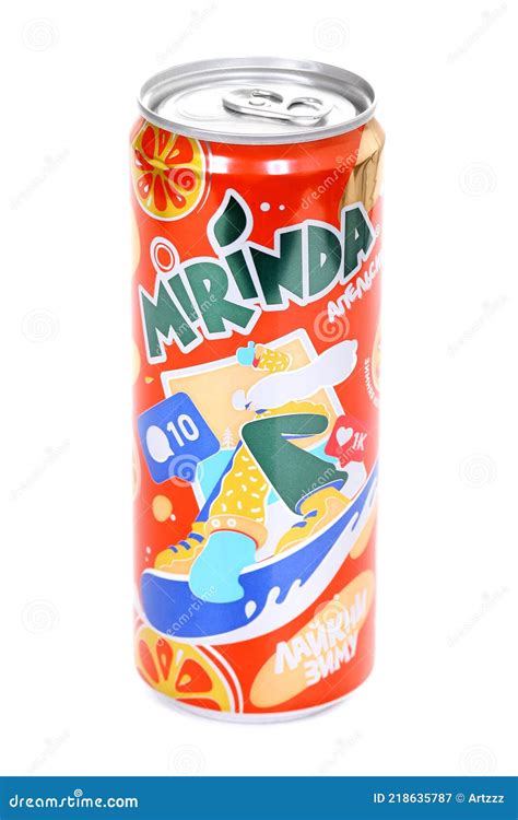 Mirinda Orange Lemonade Soft Drink Plastic Bottle Isolated On A White ...