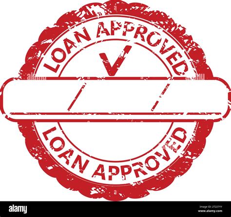 Loan Approved Rubber Stamp With Place For Date Vector Of Loan Stamp