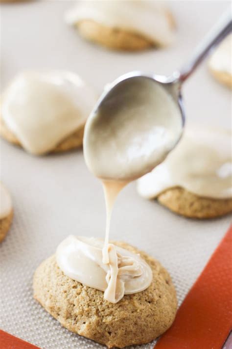 Caramel Frosted Pumpkin Cookies No Pencil