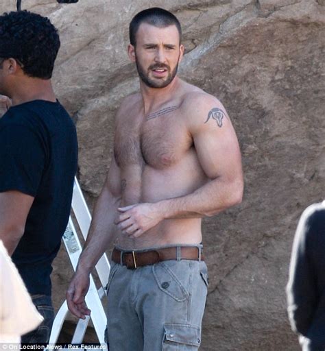 Chris Evans Has Still Got His Captain America Abs As He Flirts Up A