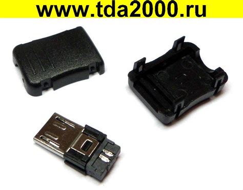 Разъём USB микро Разъём USB-микро Штекер 5 pin под пайку на кабель ...