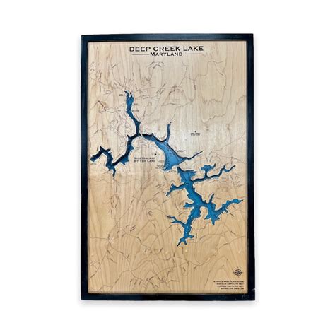 Deep Creek Lake Custom Lake Map Custom Map Choose Your Etsy