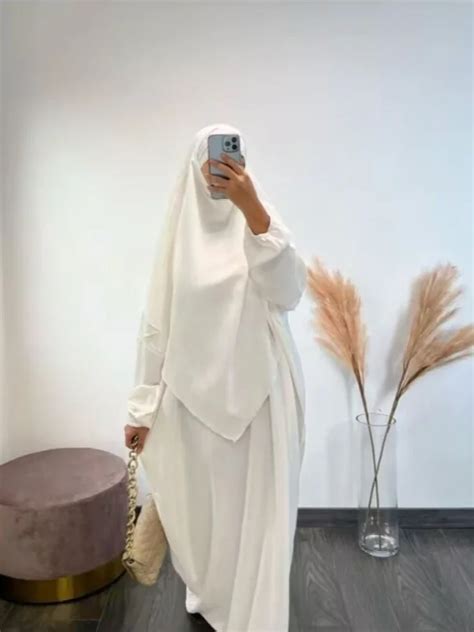 Vestido Longo Hijab Para Mulheres Mu Ulmanas Khimar Abaya Jilbab Ramad