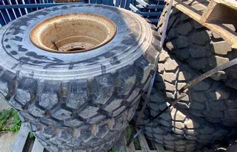 Michelin R Xzl Tire Mounted On Mrap Style Wheel Rim Tread