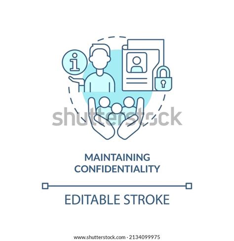 Maintaining Confidentiality Turquoise Concept Icon Sensitive Stock