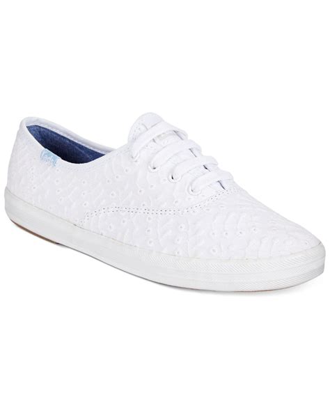 Keds Women S Champion Eyelet Sneakers In White Lyst