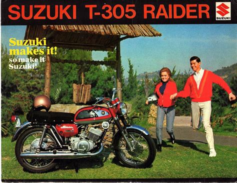 1968 69 Suzuki 305 Raider Model T 305 Motorcycle Sales Brochure