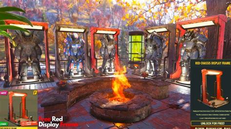 Red Chassis Display Frame Free Fallout 76 Power Armor Show