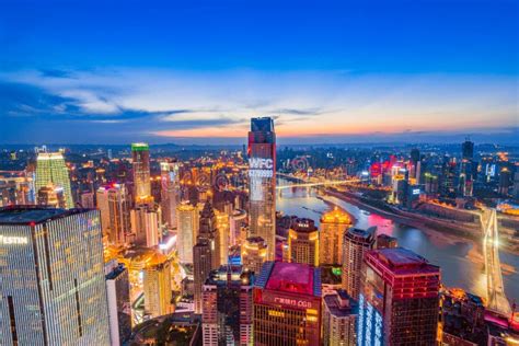 The Night Scenes Of Chongqing Editorial Photography Image Of Bridge