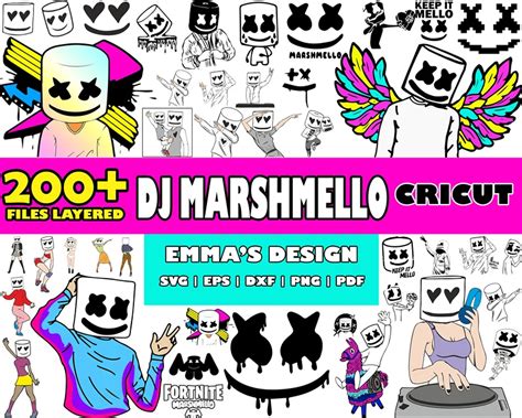 Dj Marshmello Bundle Svg Marshmello Svg Music Svg Png Pdf Inspire