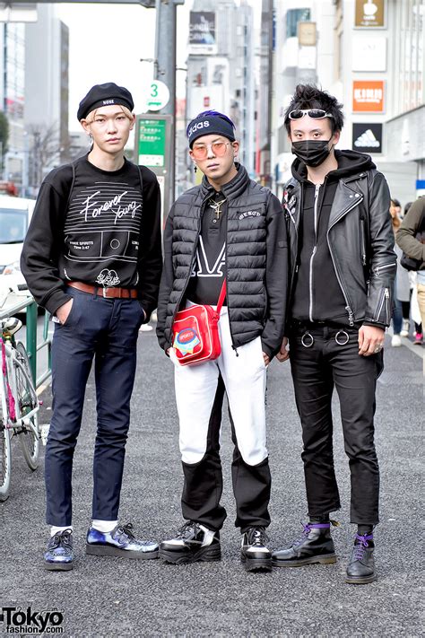 Harajuku Guys in FaTToyz Jacket, Black Face Mask, “Forever Young” by eyeye – Tokyo Fashion