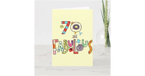 70 And Fabulous Happy 70th Birthday Card Zazzle