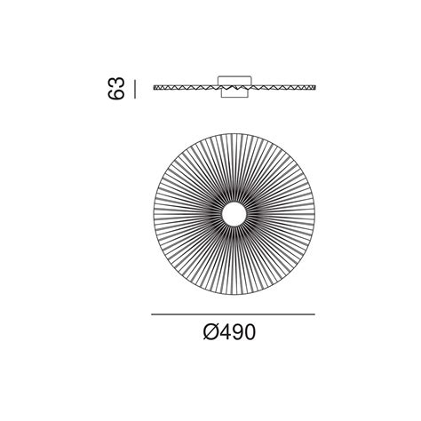 Plie Medium 10W LED Ceiling Light Natural Brass Warm White 284 07