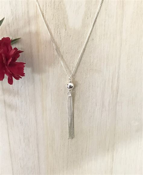 Sterling Silver Tassel Style Necklace