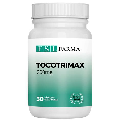 Tocotrimax A Super Vitamina E 200mg 30 Cápsulas FSL Farma