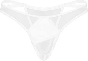 Freebily String Transparent Hommes sous vêtement Caleçon Bikini Tulle Mesh Taille Basse Slip