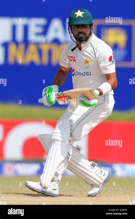 Galle Sri Lanka 19th July 2022 Babar Azam Of Pakistan Plays A Shot