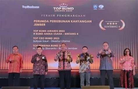 Bupati Jember Sabet Penghargaan Top Pembina Bumd Warta Zone