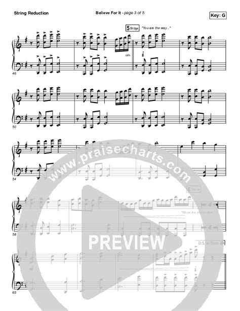 Believe For It Worship Choir Sab String Reduction Sheet Music Pdf