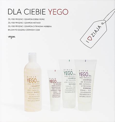 Ziaja Yego Sh Gel 400ml Sh Gel 2x200ml After Shave Balm 80ml