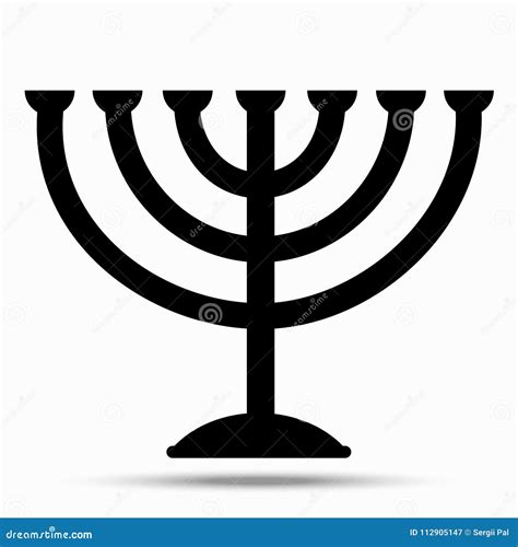 Menorah symbol of Judaism. stock vector. Illustration of holder - 112905147