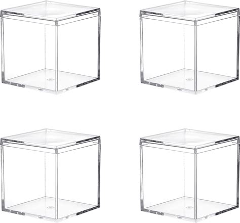 Clear Acrylic Box With Lid Dayaanee Pack Small India Ubuy