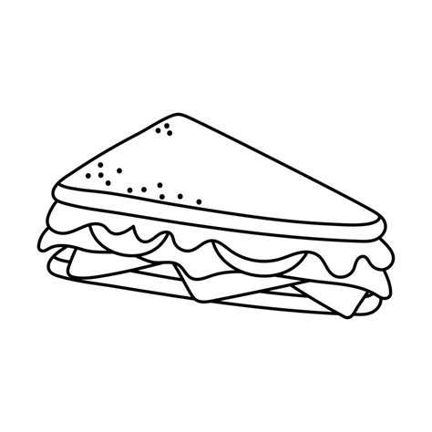 Breakfast Sandwich Appetizing Delicious Food Icon Line Style 2686107