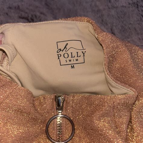 Oh Polly Swim Bikini Two Piece Gold Long Sleeve Depop