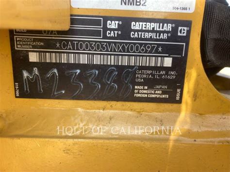 2022 Cat 303 For Sale 49500 Usd Cat Used