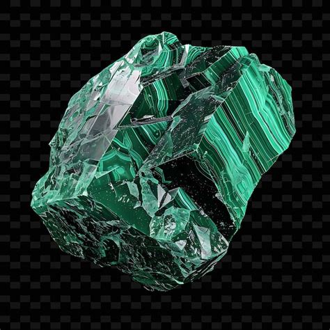 Premium Psd A Green Quartz Stone With A Green Background