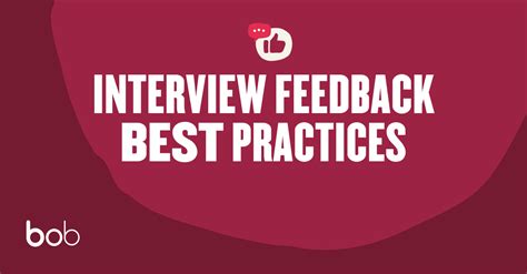 Inspirational Interview Feedback Examples Hibob