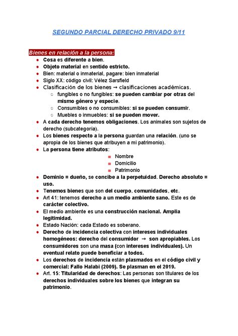 Segundo Parcial Derecho Privado Segundo Parcial Derecho Privado 9