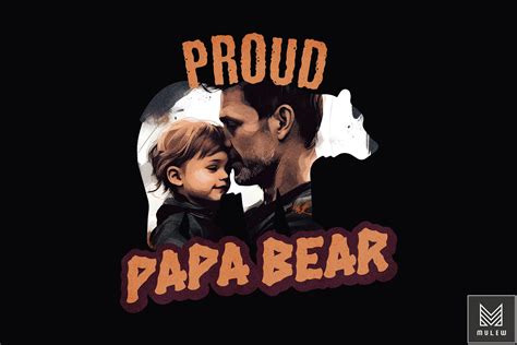 Proud Papa Bear Father S Day Graphic By Mulew · Creative Fabrica