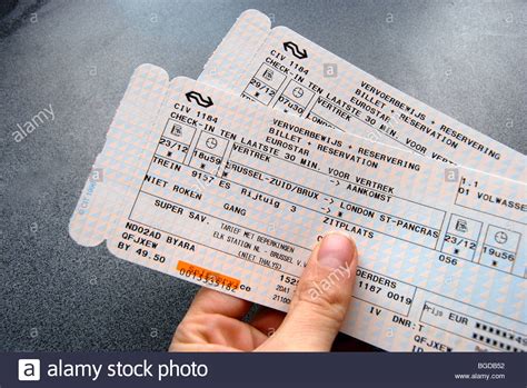 Eurostar Tickets Stock Photos And Eurostar Tickets Stock Images Alamy