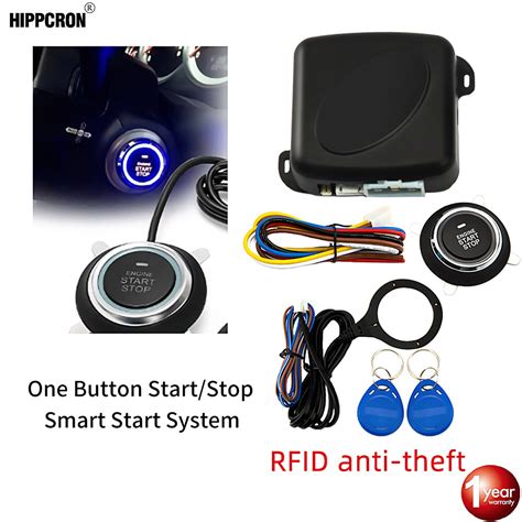 Car Alarm Start Stop Button Engine Rfid Keyless Entry System Push