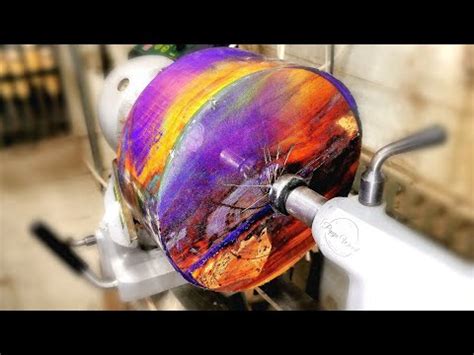 Wood Turning Epoxy Resin Bowl Multi Color YouTube