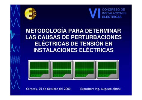 Motodologia Para Determinas Las Causas De Las Perturbaciones Electricas De Tension En