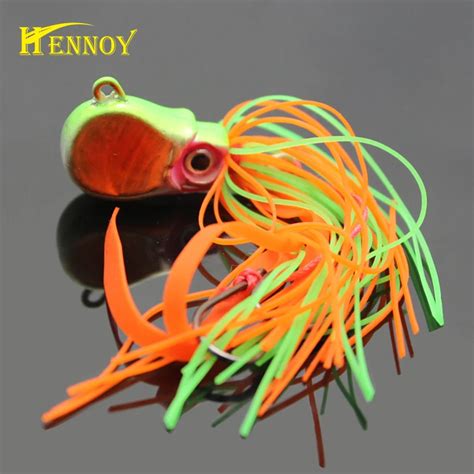 Hennoy Jig Lure Lead Octopus Head Jigs 30g For Boat Fishing Deep Sea