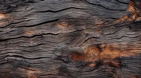 Close Up Of Charred Wood Texture Background Tree Bark Bark Tree Wood