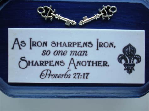 Iron Verse Wall Art. As Iron Sharpens Iron so one man