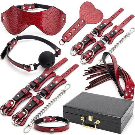 8 Pcs Adult Games Bondage Gear Sex Toys Fetish Bondage Set BDSM Slave Restraint Handcuff Mouth