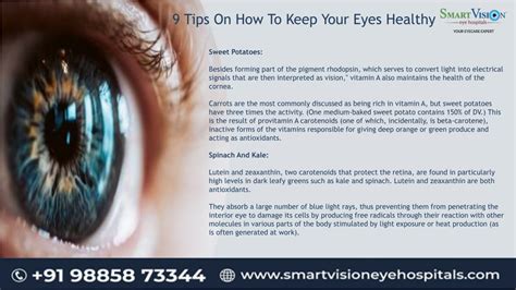 Ppt 9 Tips On How To Keep Your Eyes Healthy Smartvision Eye