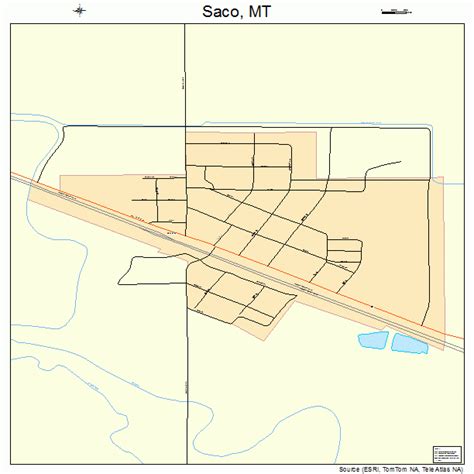 Saco Montana Street Map 3065050