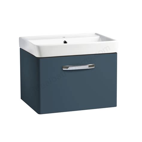 Tavistock Compass 600mm Wall Mounted Vanity Unit 1 Drawer Oxford Blue Ideal Bathrooms