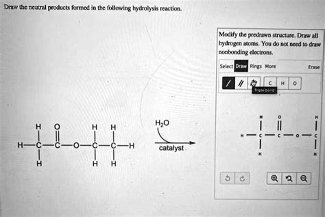 Solved Draw The Neutral Products Formed In The Following Hydrolysis