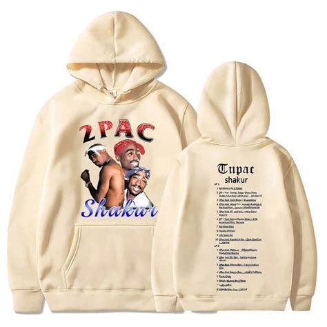 Rared Sweats à capuche Tupac 2pac pour hommes et femmes Streetwear Hip