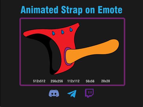 Animated Strap On Emoted For Twitch Discord Sexy Dildo Etsy