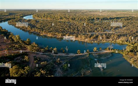 Low Altitude Aerial Of Billabongs Near The Murray River The Murray