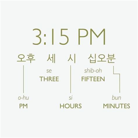 Time In Korean Korean Language Amino